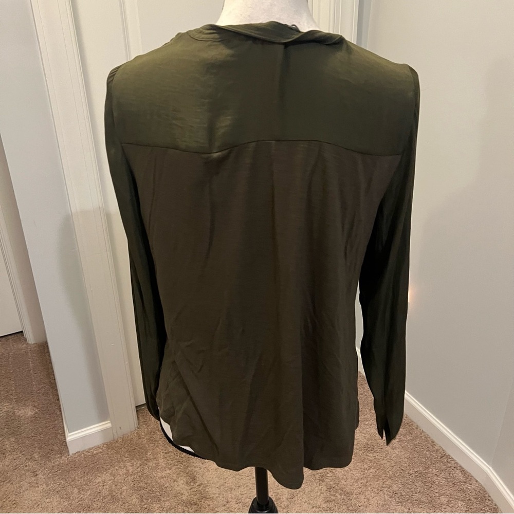 Olive Green Women's Top - Picture 3 of 8